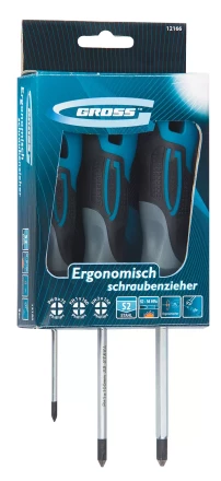 Набор отвёрток PH3 шт S2 трехкомпонентная рукоятка GROSS 12166 купить в Надыме