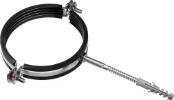 ЗУБР 4, цинк, 1 шт, трубный хомут с сантехнической шпилькой и дюбелем (37866-107-116)