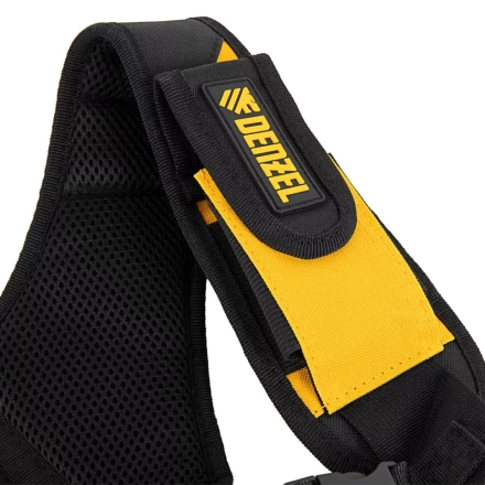 Пояс монтажника усиленный, с лямками, сумки поясные, держатель для молотка// Denzel 90290 купить в Надыме