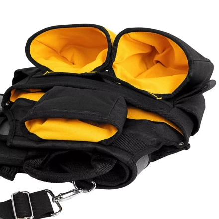 Пояс монтажника усиленный, с лямками, сумки поясные, держатель для молотка// Denzel 90290 купить в Надыме