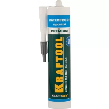 Клей монтажный KRAFTOOL KraftNails Premium KN-915, водостойкий с антисептиком, для ванн и душевых, 310мл 41345_z01 купить в Надыме
