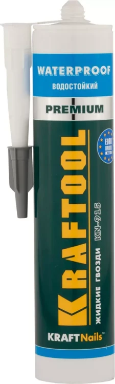 Клей монтажный KRAFTOOL KraftNails Premium KN-915, водостойкий с антисептиком, для ванн и душевых, 310мл 41345_z01 купить в Надыме