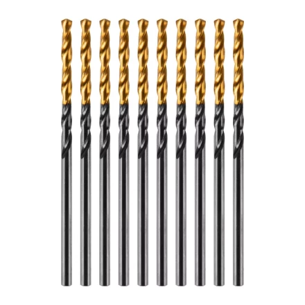 Сверло по металлу, 2 мм, HSS-Tin, Golden Tip, 10 шт. Denzel 717203 купить в Надыме