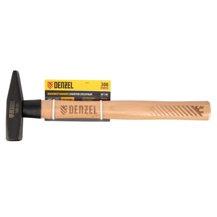 Молоток слесарный, 300 г Denzel, кованый квадратный боек, буковая рукоятка, 10427 купить в Надыме