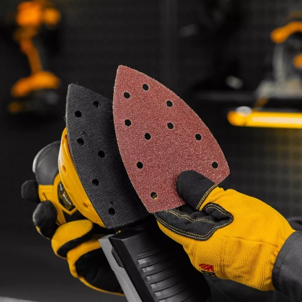 Треугольник абразивный на ворc. подложке под "липучку", перф., P 40, 150х150х100 мм, 5 шт. Denzel 738577 купить в Надыме