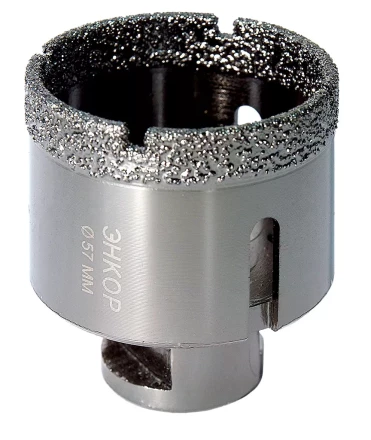 Коронка алмазная по керамограниту D 57 мм для УШМ сух. рез Энкор 48313 купить в Надыме