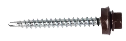 Саморезы ЗУБР "ПРОФЕССИОНАЛ" окраш., RAL 8017 шокол.-коричн., для крепл. кров. матер. к дерев. обреш., 4.8x50мм, 250шт 4-300315-48-050-8017 купить в Надыме