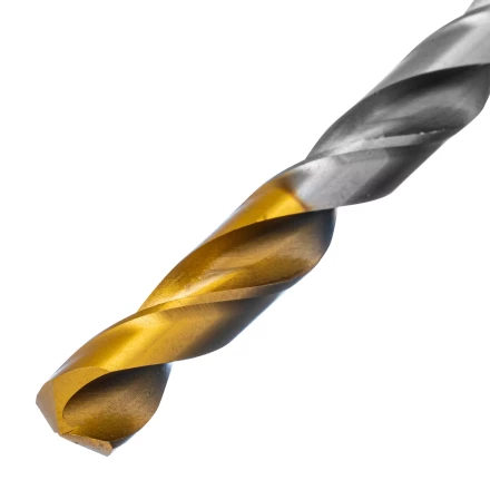 Сверло спиральное по металлу Denzel, 8,5 х 165 мм, Р6М5, Golden Tip, удлиненное, 718261 купить в Надыме