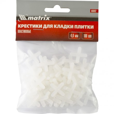 Крестики 4 мм для кладки плитки 100 штук MATRIX артикул 88092 купить в Надыме