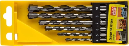 Набор STAYER "PROFESSIONAL": Свёрла по бетону, ударные 4, 5, 6, 6, 8, 10мм, 6шт 2915-H6 купить в Надыме