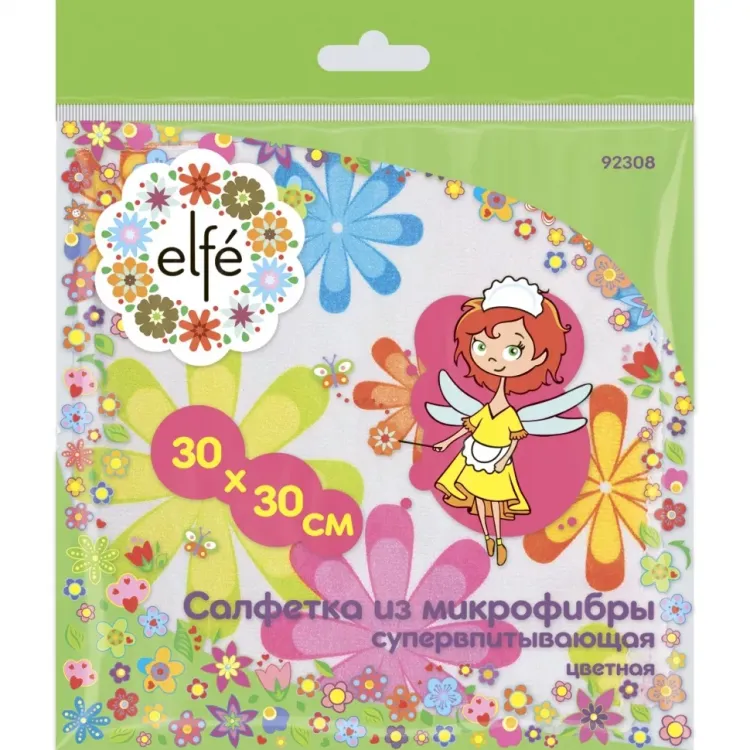 Салфетки из микрофибры цветная 300х300 мм Elfe 92308 купить в Надыме
