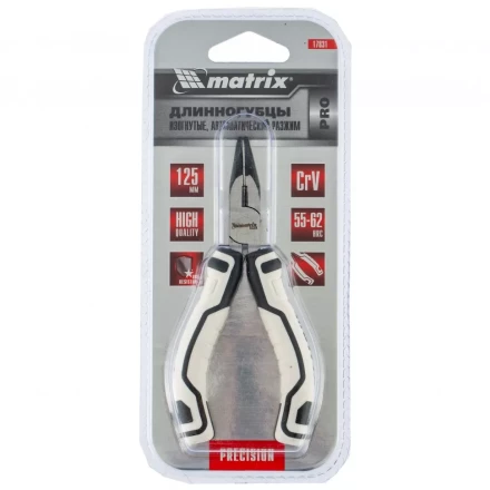 Длинногубцы Mini 125 мм изогнутые авторазжим Pro Matrix 17831 купить в Надыме