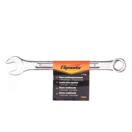 Ключ комбинированный 9 мм хромированный Sparta 150365 купить в Надыме