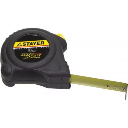 Рулетка STAYER "MASTER" "AUTOLOCK", корпус с резиновым напылением, автостоп, 3мх16мм 2-34126-03-16_z01 купить в Надыме