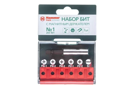 Набор бит HAMMER 25мм (PB набор No1 7шт. Ph/Pz/Sl) купить в Надыме