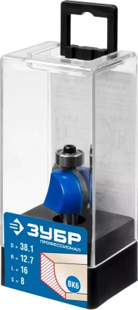 ЗУБР 38.1 x 16 мм, радиус 12.7 мм, фреза кромочная калевочная №2, Профессионал (28702-38.1) купить в Надыме