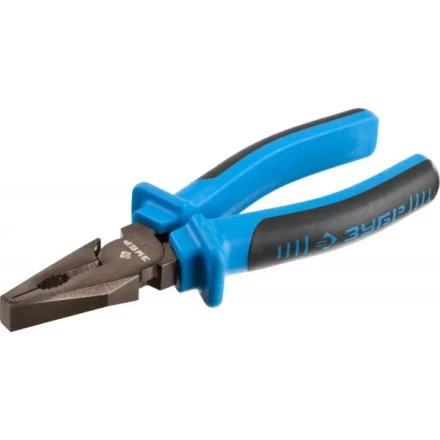 Плоскогубцы комбинированные ЗУБР эксцентриковое расположение шарнира, особостойкое спец. покрытие Н12Х1 (никель/хром), двухкомп рукоятки, 160мм 2201-1-16_z01 купить в Надыме