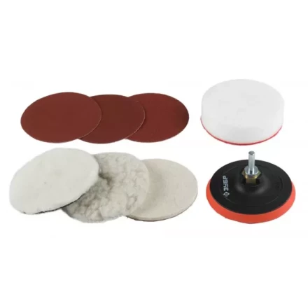 Набор ЗУБР "ЭКСПЕРТ" насадки полировальные для дрели/УШМ, 125мм, 7шт 3591-125-H7 купить в Надыме