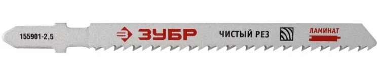 Полотна ЗУБР "ЭКСПЕРТ", T101BF, для эл/лобзика, Би-металл, по дереву, EU-хвост., шаг 2,5мм, 75мм, 2шт 155901-2.5_z01 купить в Надыме