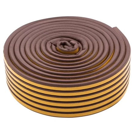 Уплотнитель резиновый, 24 м, профиль "D", коричневый Сибртех 88904 купить в Надыме