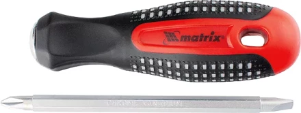 Отвертка комбинированная Fusion SL6,0 / Ph2 мм CrV 3-х компонентная рукоятка "anti slip" Matrix 11451 купить в Надыме