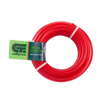 Леска для триммера круглая, 2.4 мм х 15 м, Россия Сибртех 961475 купить в Надыме