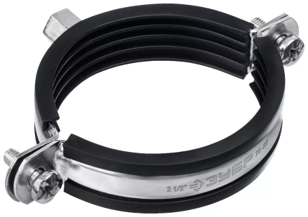 ЗУБР 2 1/2, М8/М10, цинк, 10 шт, трубный хомут с гайкой (37880-75-80) купить в Надыме