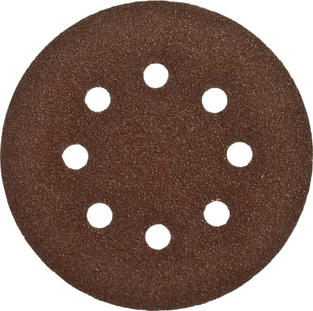 Круг шлифовальный ЗУБР "СТАНДАРТ" из абразивной бумаги на велкро основе, 8 отв., Р80, 125мм, 5шт 35350-125-080 купить в Надыме