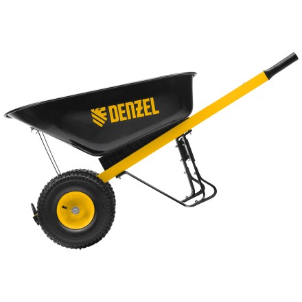 Тачка строительная Denzel 69000, усиленная, объем 140 л, 250 кг, двухколесная, колесо 15х6.00-6 купить в Надыме