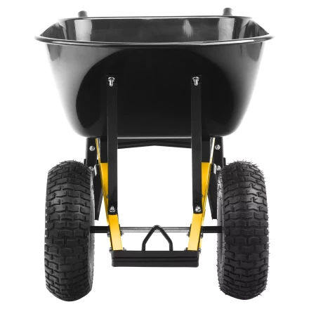 Тачка строительная усиленная объем 140 л 250 кг двухколесная колесо 15х6.00-6 Denzel 69000 купить в Надыме