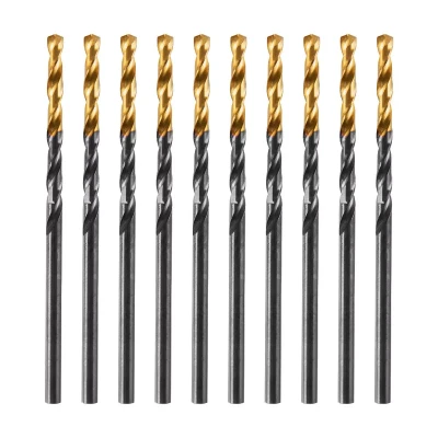 Сверло по металлу, 2,5 мм, HSS-Tin, Golden Tip, 10 шт. Denzel 717204