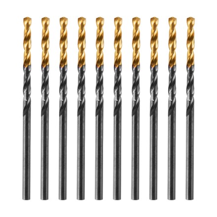 Сверло по металлу, 2,5 мм, HSS-Tin, Golden Tip, 10 шт. Denzel 717204 купить в Надыме