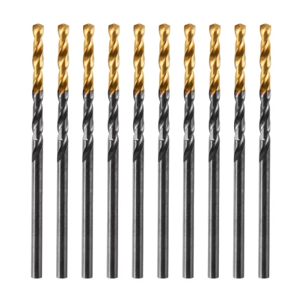 Сверло по металлу, 2,5 мм, HSS-Tin, Golden Tip, 10 шт. Denzel 717204 купить в Надыме