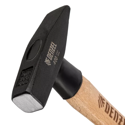 Молоток слесарный, 400 г Denzel, кованый квадратный боек, буковая рукоятка, 10428 купить в Надыме