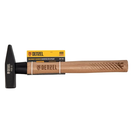 Молоток слесарный, 400 г Denzel, кованый квадратный боек, буковая рукоятка, 10428 купить в Надыме