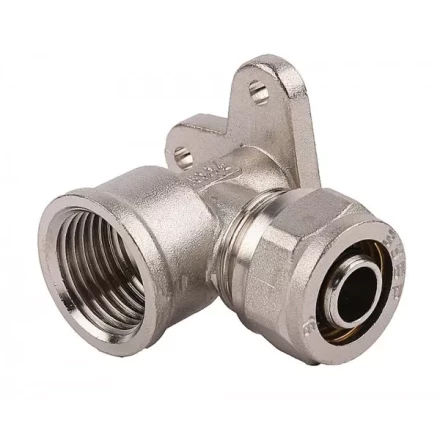 Уголок ЗУБР соединительный с креплением к полу, цанга-гайка, 1/2"х16х2,0 мм, никель 51411-16-1/2 купить в Надыме