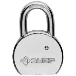 Замок навесной ЗУБР "серия 271" с закаленной дужкой, стальной корпус, 55мм 4-37271-55