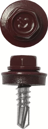 Саморезы ЗУБР "ПРОФЕССИОНАЛ" окраш., RAL 3005 темно-красн., для крепл. кров. матер. к металл. констр., 5.5x25мм, 420шт 4-300315-55-025-3005 купить в Надыме