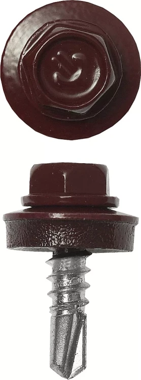 Саморезы ЗУБР "ПРОФЕССИОНАЛ" окраш., RAL 3005 темно-красн., для крепл. кров. матер. к металл. констр., 5.5x25мм, 420шт 4-300315-55-025-3005 купить в Надыме
