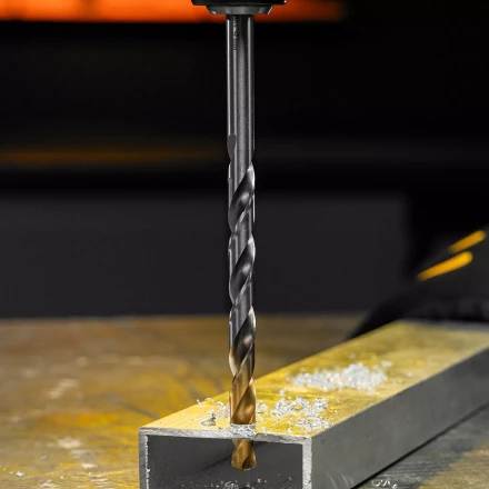 Сверло спиральное по металлу Denzel, 9 х 175 мм, Р6М5, Golden Tip, удлиненное 718262 купить в Надыме