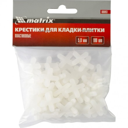 Крестики 5 мм для кладки плитки 100 штук MATRIX артикул 88093 купить в Надыме