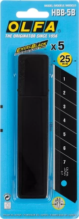 Лезвие OLFA "BLACK MAX" сегментированное, 5шт, 25х126х0,7мм OL-HBB-5B купить в Надыме