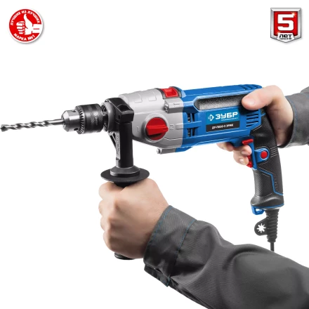 Дрель ударная двухскоростная + кейс ДУ-П850-2 ЭРМК серия ПРОФЕССИОНАЛ купить в Надыме