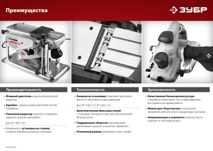 Рубанок электрический ЗР-950-82 серия МАСТЕР купить в Надыме