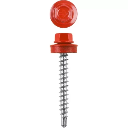 Саморезы ЗУБР окраш., RAL 3003 рубин.-красн., для крепл. кров. матер. к дерев. обреш., 4.8x65мм, 180шт 4-300315-48-065-3003 купить в Надыме