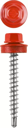 Саморезы ЗУБР окраш., RAL 3003 рубин.-красн., для крепл. кров. матер. к дерев. обреш., 4.8x65мм, 180шт 4-300315-48-065-3003 купить в Надыме