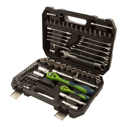 Набор инструментов 82 предмета, CrV, 1/2", 1/4" Сибртех 13514 купить в Надыме