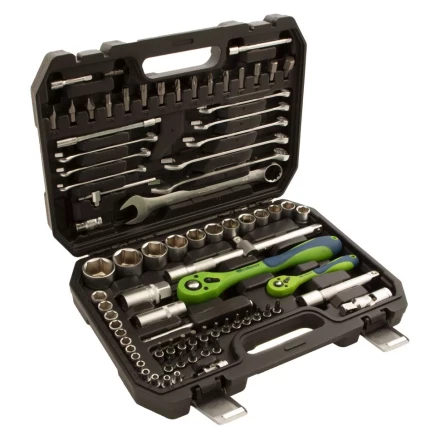 Набор инструментов 82 предмета, CrV, 1/2", 1/4" Сибртех 13514 купить в Надыме