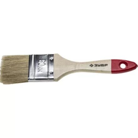 Кисть плоская ЗУБР "УНИВЕРСАЛ СТАНДАРТ ", натуральная щетина, деревянная ручка, 50мм 4-01001-050 купить в Надыме