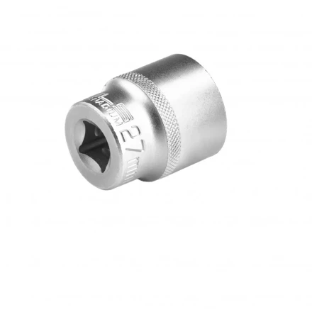 Головка торцевая 27 мм двенадцатигранная CrV под квадрат 1/2 хромированная Stels 13671 купить в Надыме